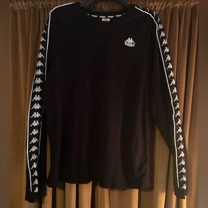Kappa XL Crewneck Black and White Long Sleeve Shirt
